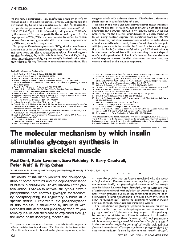 (PDF) The molecular mechanism by which insulin stimulates glycogen ...