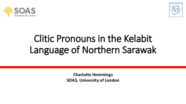 (PDF) Clitic Pronouns in the Kelabit Language of Northern Sarawak