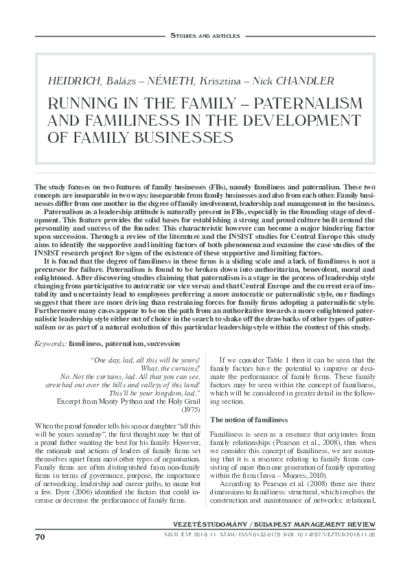 What is paternalistic leadership picture