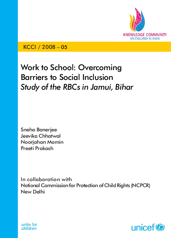 (PDF) Work to School: Overcoming Barriers to Social Inclusion Study of ...