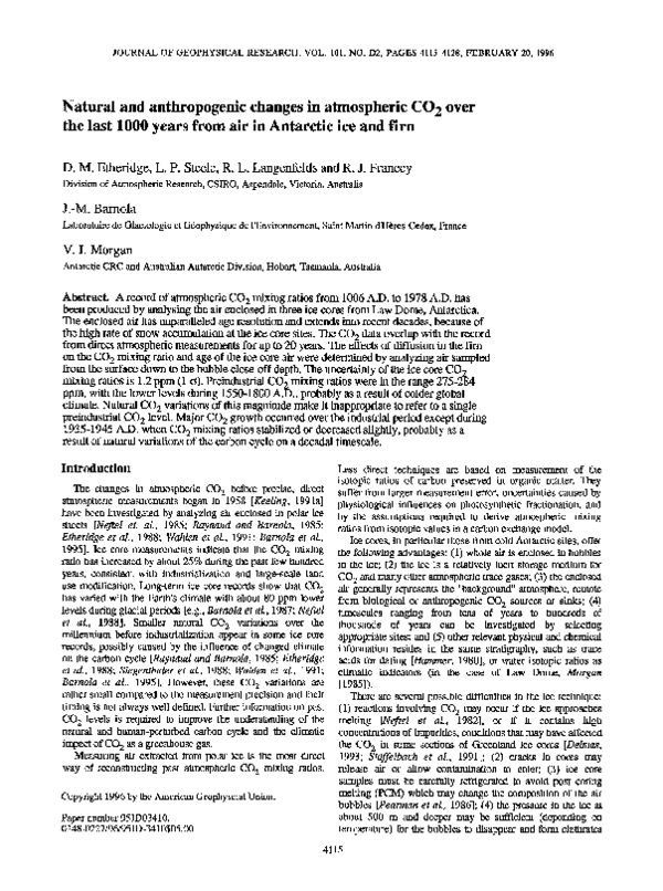 (PDF) Natural and anthropogenic changes in atmospheric CO 2 over the ...