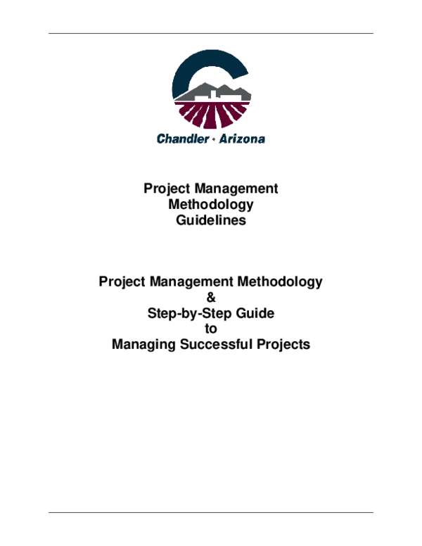 (PDF) Project Management Methodology Guidelines Project Management ...