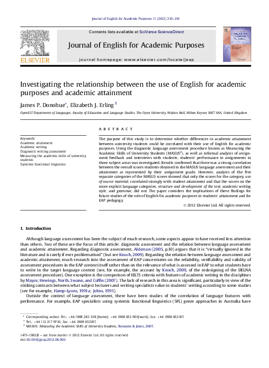 (PDF) Investigating the relationship between the use of English for ...