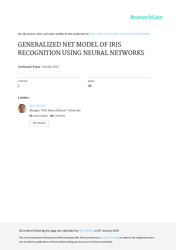 (PDF) Generalized Net Model of Iris Recognition Using Neural Networks ...
