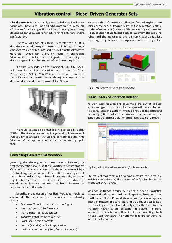(PDF) Vibration Control - Diesel Driven Generator Sets
