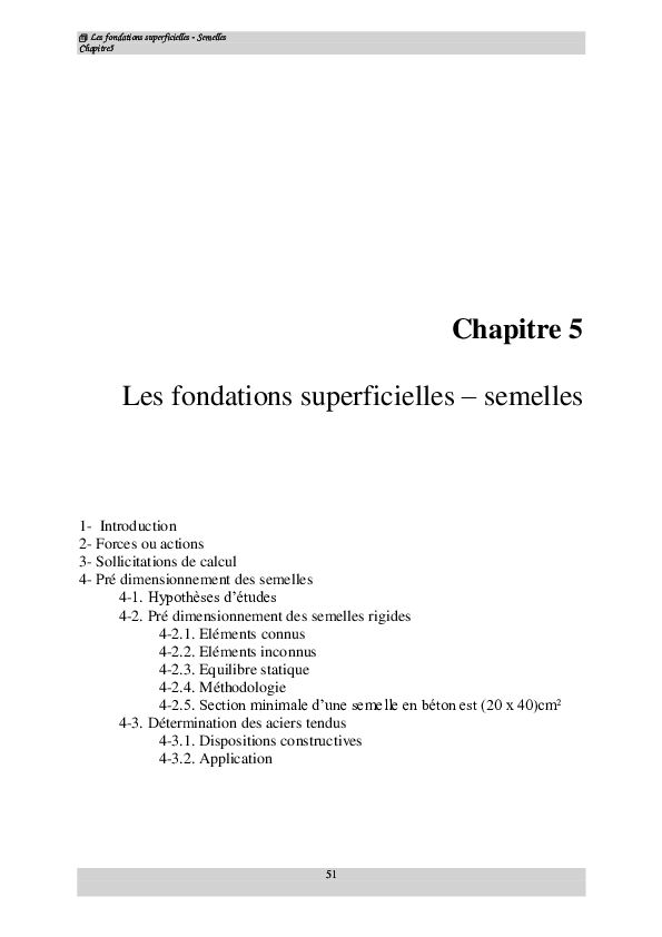 Pdf Les Fondations Superficielles Semelles