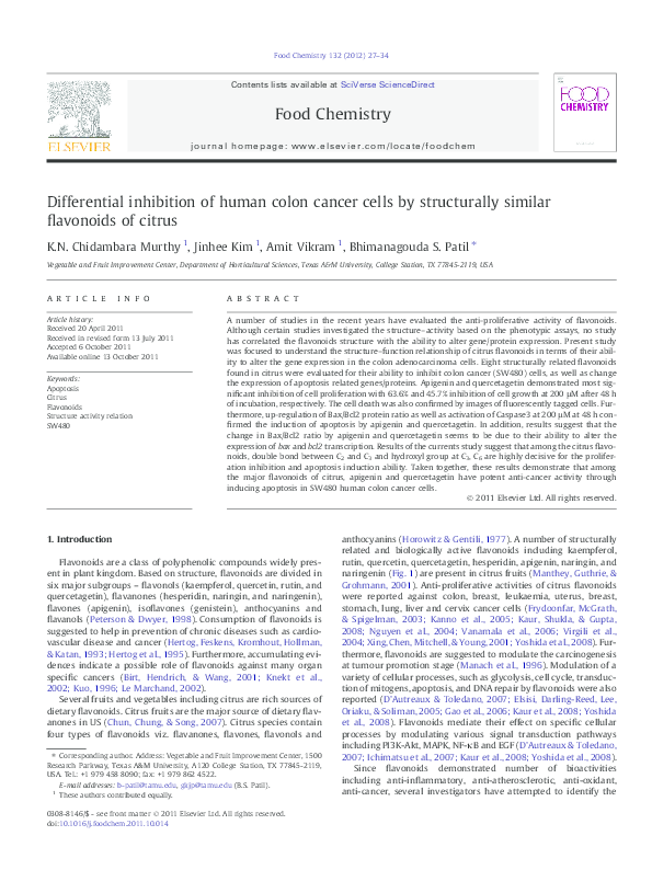 (PDF) Differential inhibition of human colon cancer cells by ...