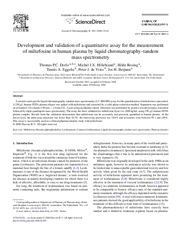 (PDF) Development and validation of a quantitative assay for the ...
