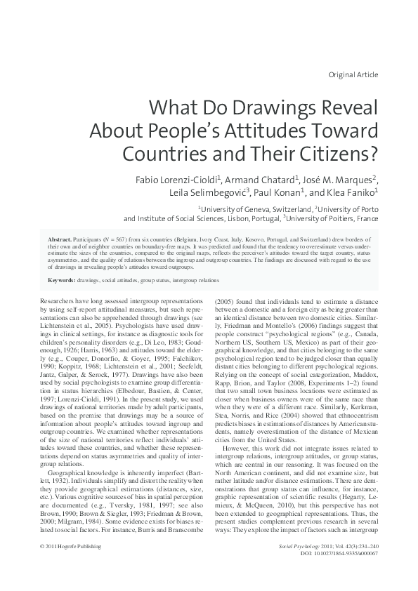 (PDF) What Do Drawings Reveal About People's Attitudes Toward Countries ...