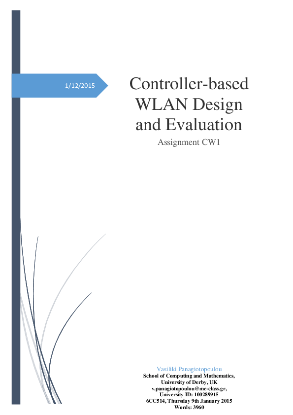 (PDF) Controller-based WLAN Design and Evaluation