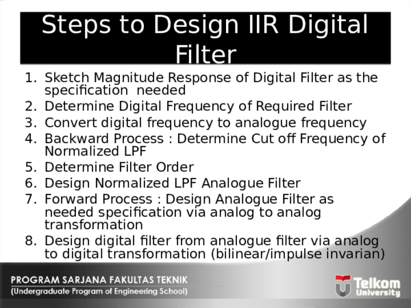 (PPT) PERANCANGAN Filter Digital IIR