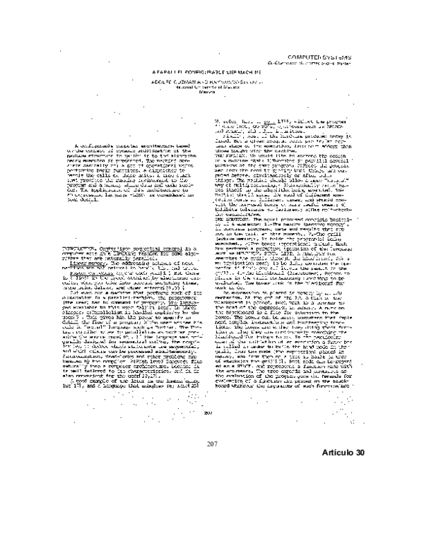 (DOC) 30. A parallel reconfigurable LISP machine