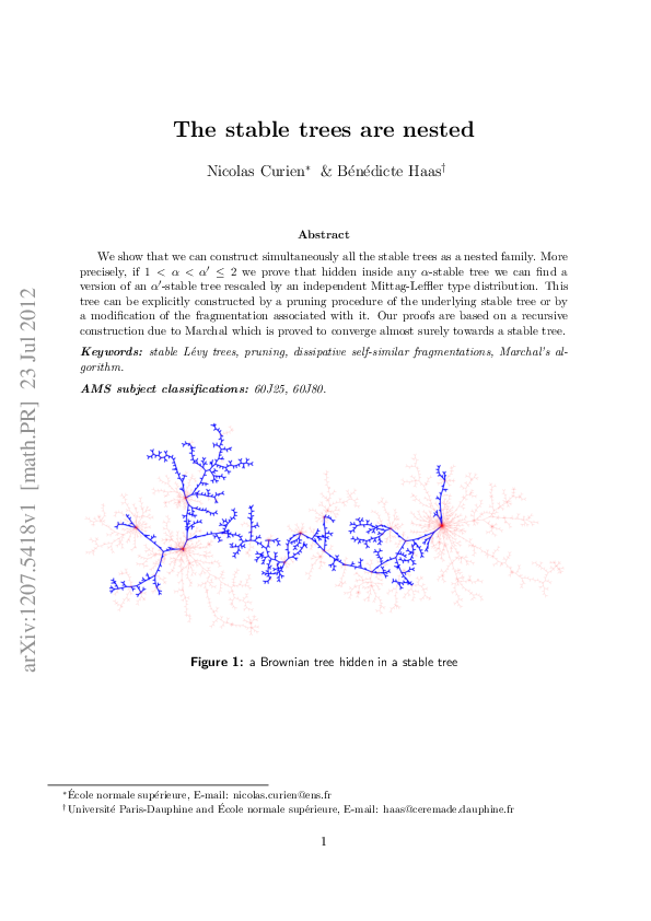 (PDF) The stable trees are nested