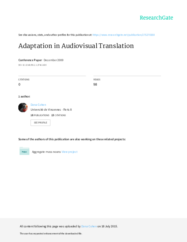 Audiovisual translation challenges picture