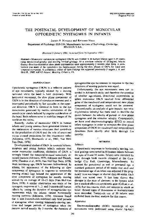 What is vestibular nystagmus image