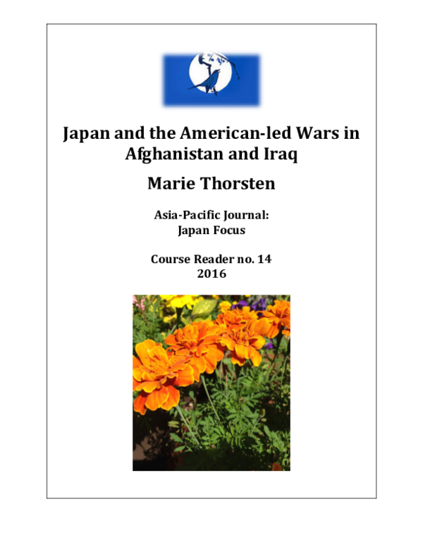 Pdf Japan And The American Led Wars In Afghanistan And Iraq Marie Thorsten Academia Edu