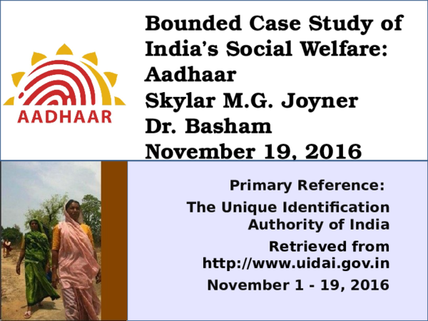 (PPT) Bounded Case Study: Aadhaar