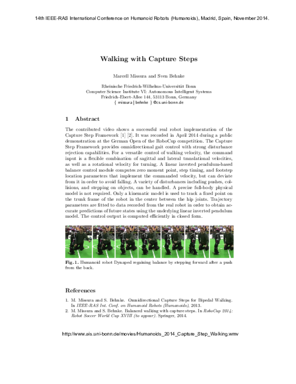 (PDF) Walking with Capture Steps