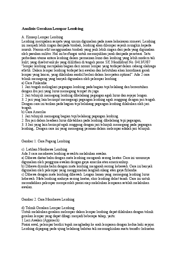 (DOC) Analisis Gerakan Lempar Lembing Adlai Multimedia