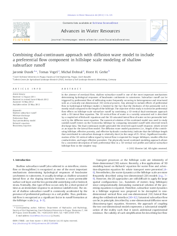  pdf combining dual continuum approach with diffusion wave model to