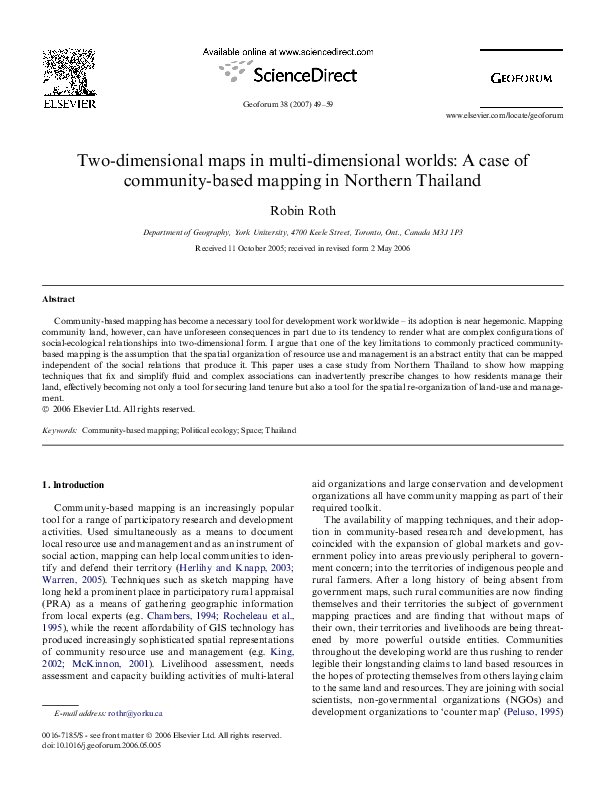 (PDF) Two-dimensional maps in multi-dimensional worlds: A case of ...