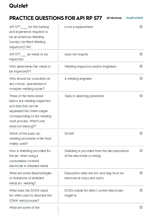Welding Flashcards - Cram.com welding processes quizlet