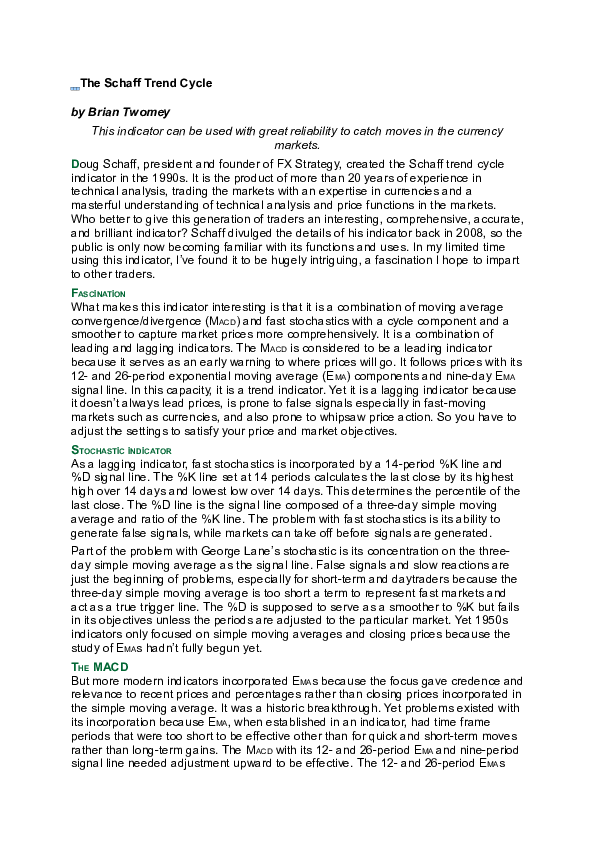 (PDF) The Schaff Trend Cycle