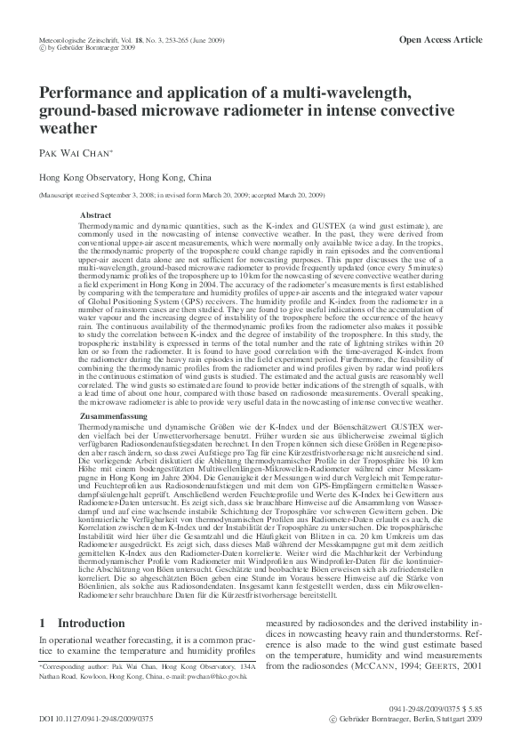 (PDF) Performance and application of a multi-wavelength, ground-based ...