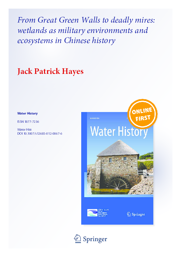 (PDF) From Great Green Walls to deadly mires wetlands as military
