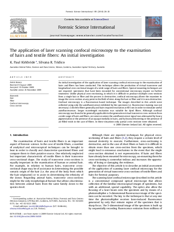(PDF) The application of laser scanning confocal microscopy to the ...