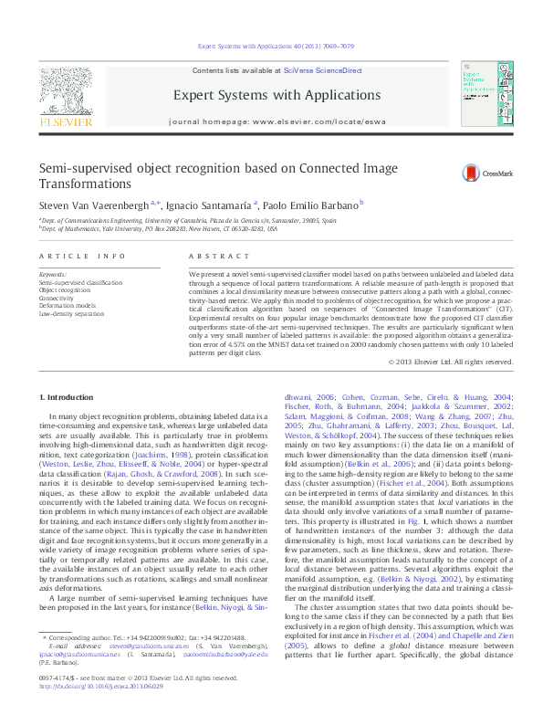 (PDF) Semi-supervised object recognition based on Connected Image ...
