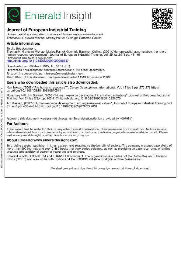 Examples of human capital picture
