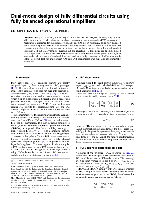 Operational amplifier circuit picture