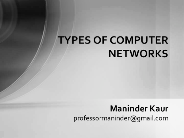 (PDF) TYPES OF COMPUTER NETWORKS