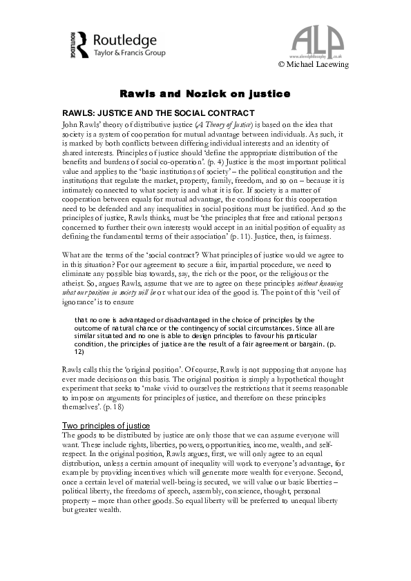 Rawls theory of justice examples image