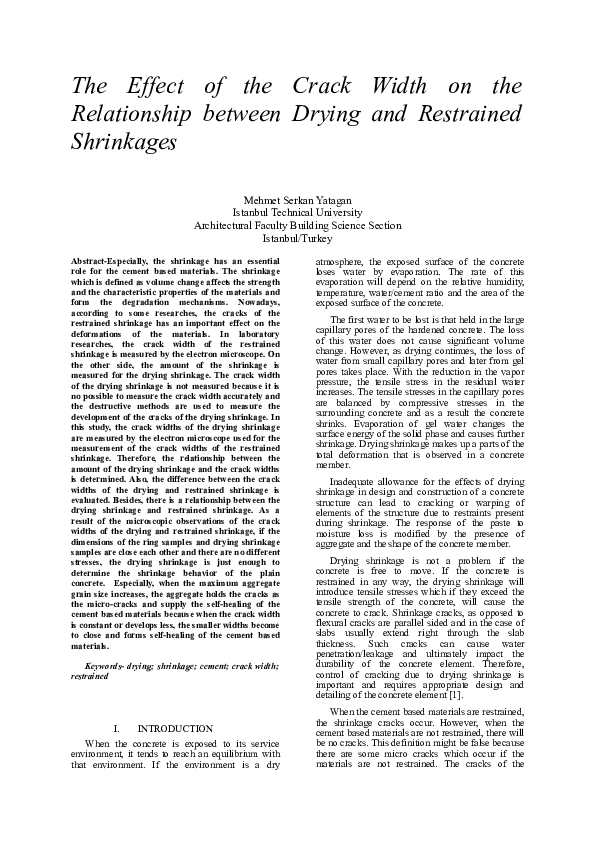 (DOC) The Effect of the Crack Width on the Relationship between Drying ...