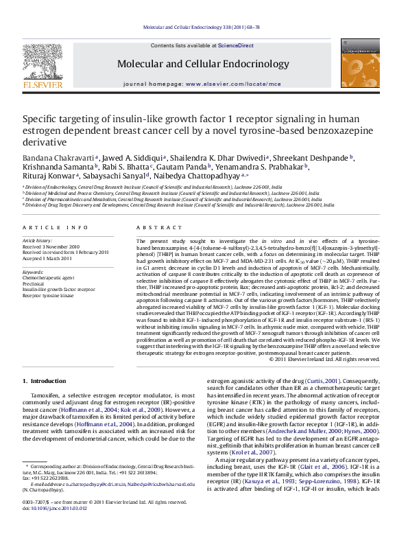 (PDF) Specific targeting of insulin-like growth factor 1 receptor ...