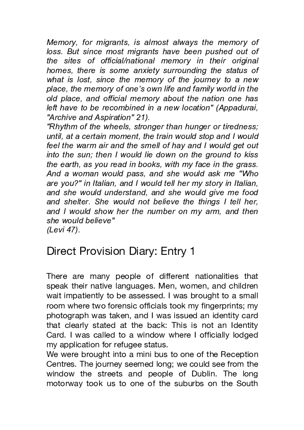 Direct provision essay image