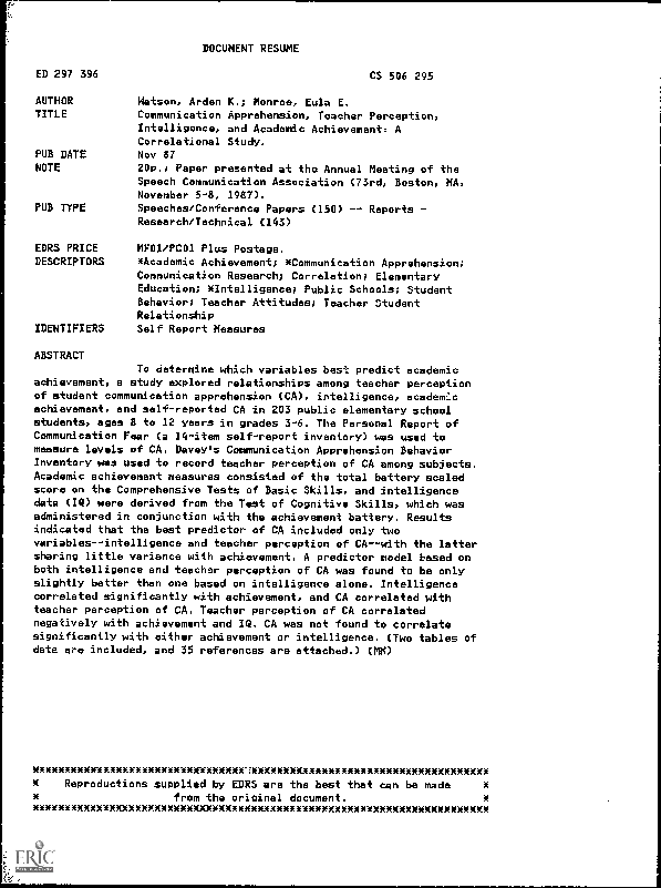 Trait communication apprehension picture