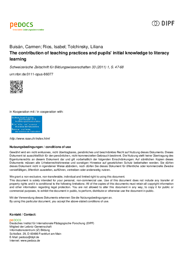 (PDF) The contribution of teaching practices and pupils' initial ...