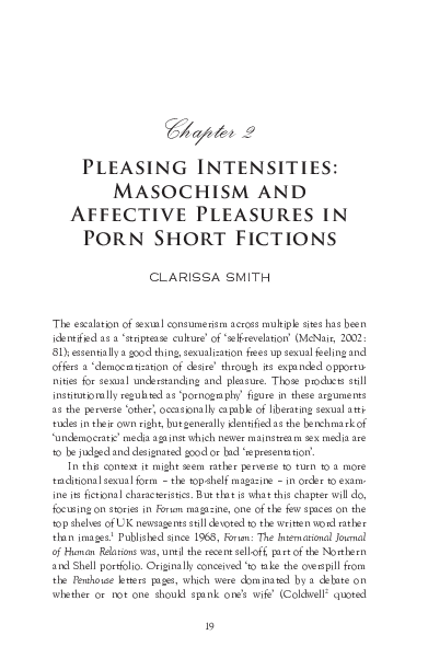 (PDF) ‘Pleasing Intensities: Masochism and Affective Pleasures in Porn