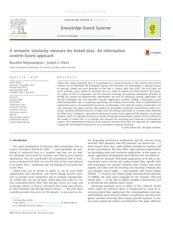 (PDF) A semantic similarity measure for linked data: An information ...