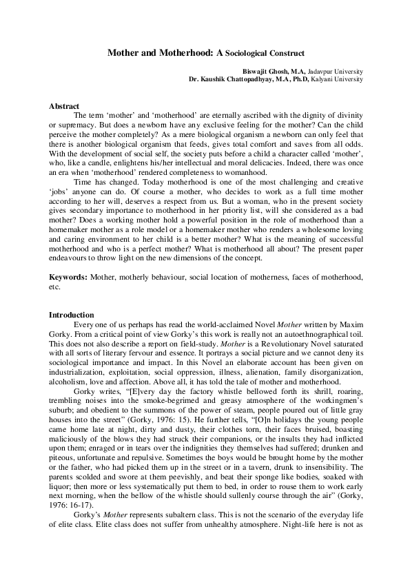 Essay on dignity of motherhood picture