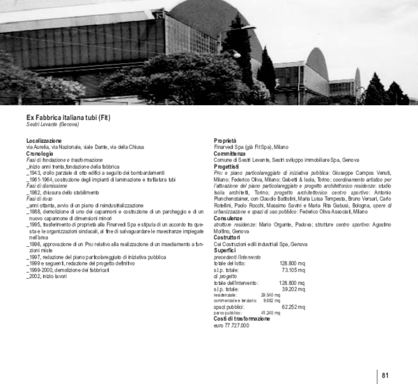 (PDF) Ex Fabbrica italiana tubi (Sestri Levante, Ge) Milena Farina