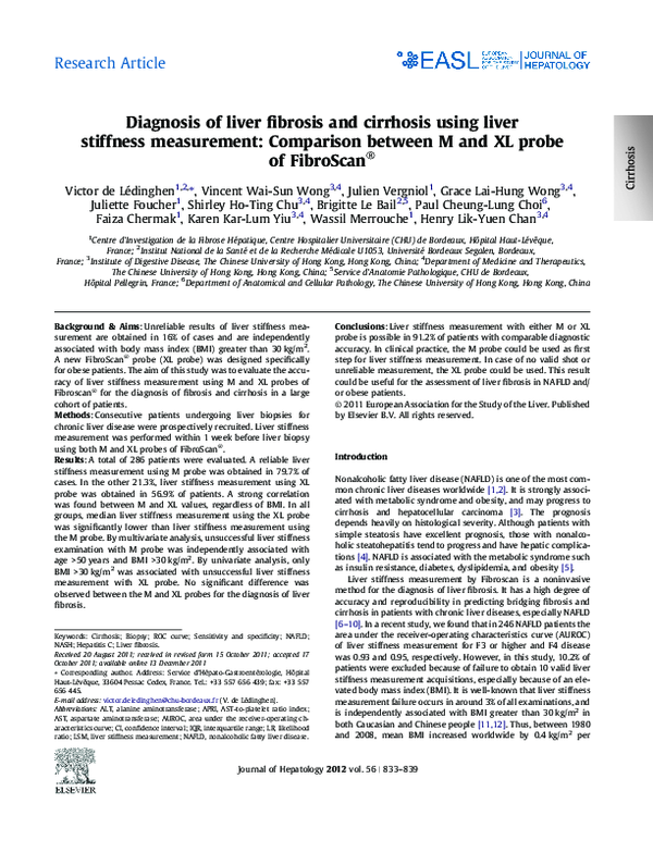 (PDF) Diagnosis of liver fibrosis and cirrhosis using liver stiffness ...