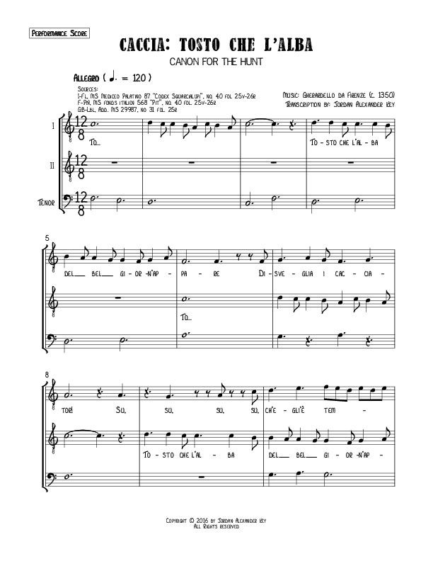 (PDF) Gherardello da Firenze (c. 1350) Caccia, 