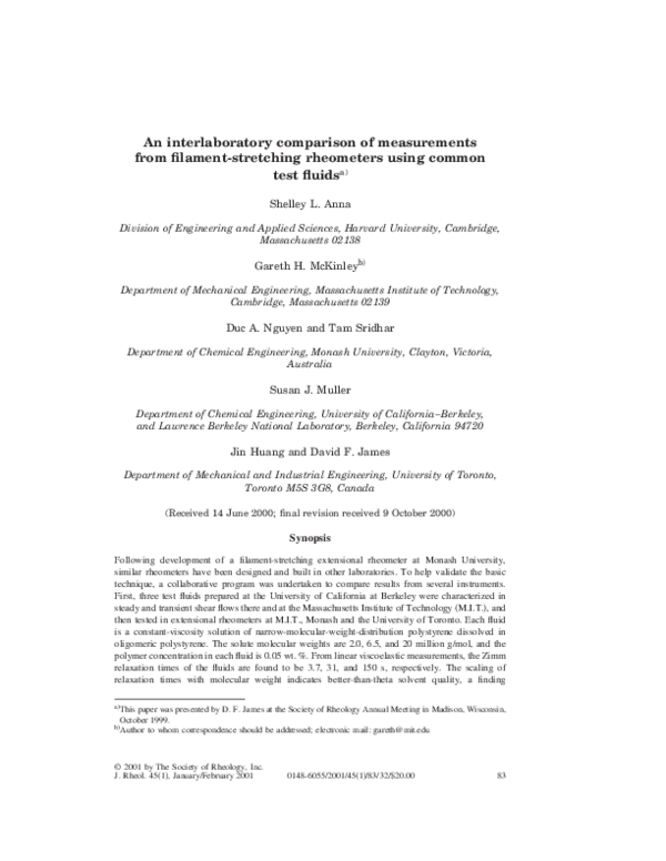(PDF) An interlaboratory comparison of measurements from filament ...