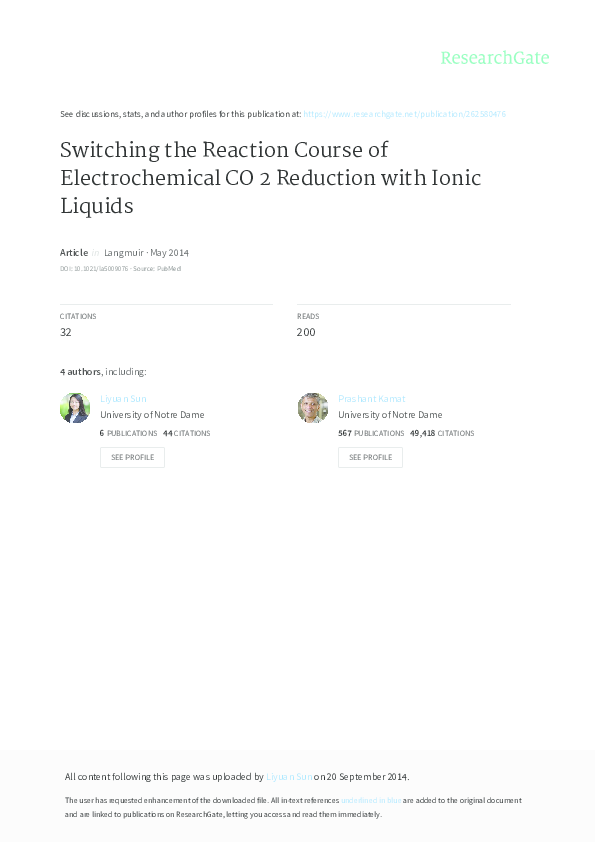 (PDF) Switching the Reaction Course of Electrochemical CO2 Reduction ...