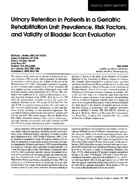 Urinary retention essay picture
