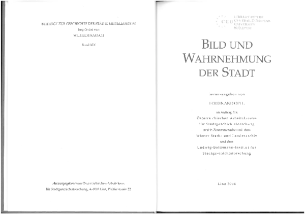 (PDF) Innen und Aussensicht. Das Bild der ungarischen Städte vom
